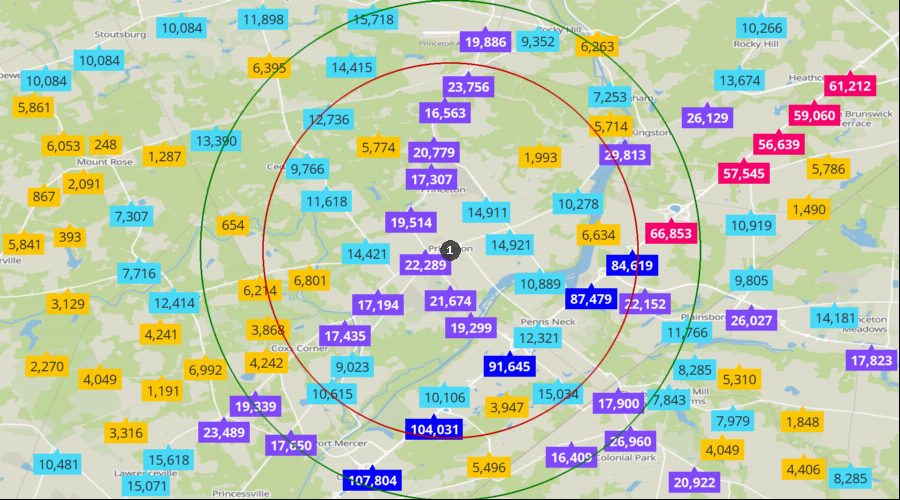 Princeton, New Jersey - Daily Average Traffic Count